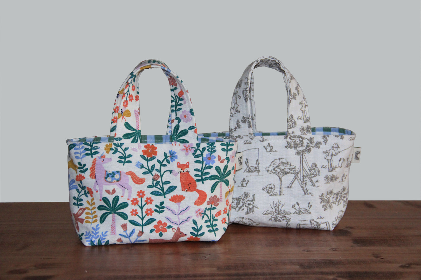 Petit sac enfant - Toile de Jouy