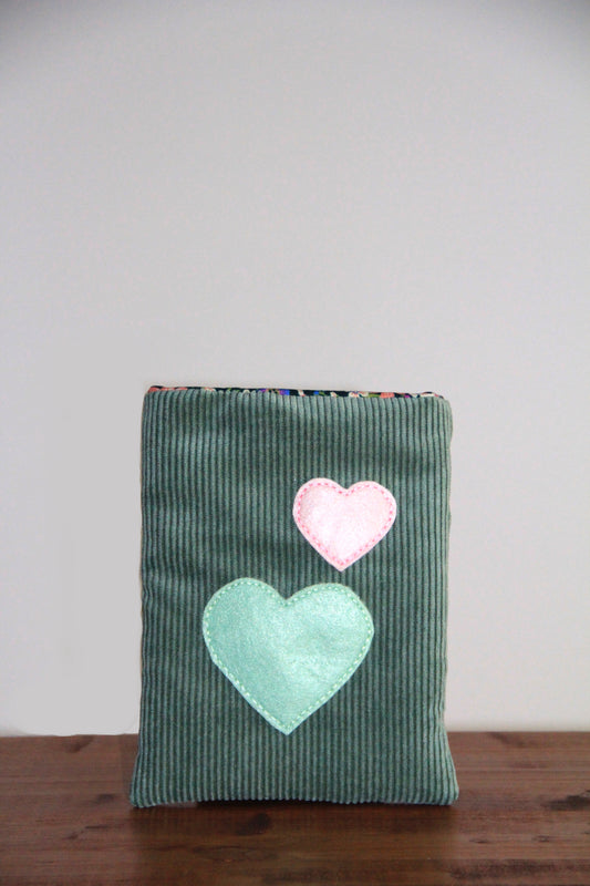 Pochette pour livre de poche - Double cœur ♥